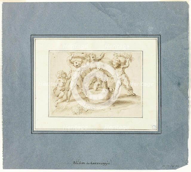 Putti Making Wine, n.d. Creator: Unknown.