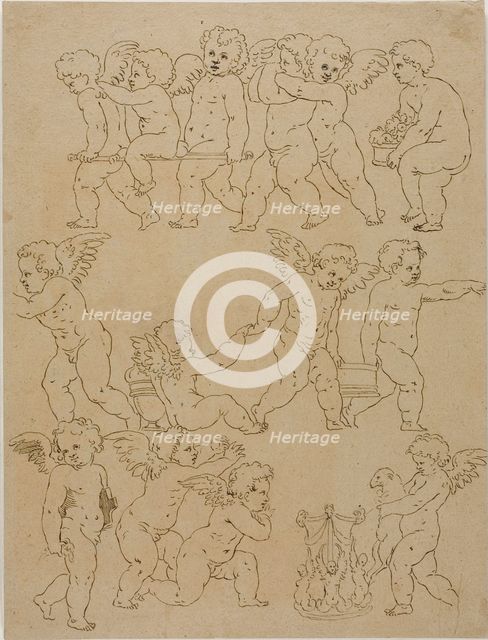 Putti Performing Tasks, n.d. Creator: Unknown.