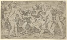Putti playing, 1540-56. Creator: Leon Davent