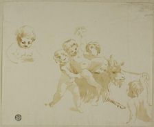 Putti Playing with Goat, n.d. Creator: Anton Maria Zanetti