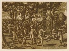 Putti Playing (After Raphael), 1544. Creator: Monogrammist NDB (active c. 1520-1550)