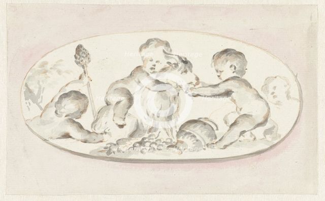 Putti with the attributes of Bacchus, c.1752-c.1819. Creator: Juriaan Andriessen.