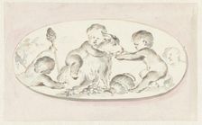 Putti with the attributes of Bacchus, c.1752-c.1819. Creator: Juriaan Andriessen