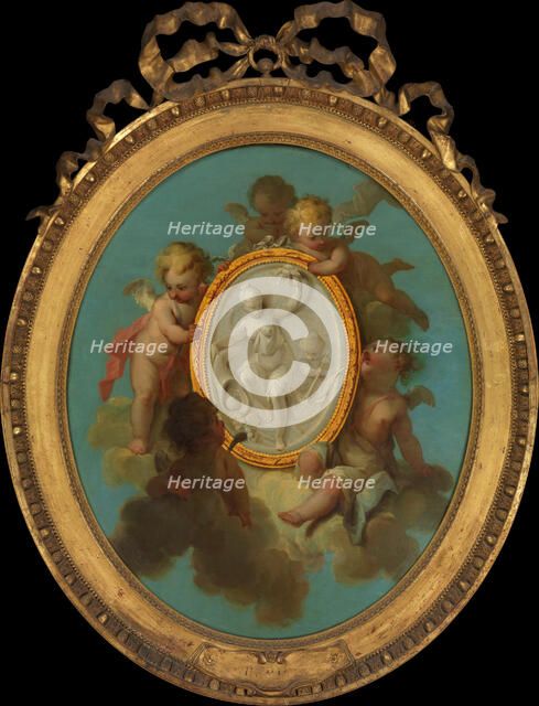 Putti with a Medallion. Creator: Charles Eisen.