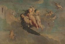 Putti with a Festoon, c.1650. Creator: Anon