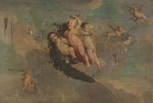 Putti with a Festoon, c.1650. Creator: Anon
