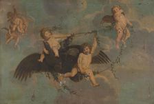 Putti with an Eagle on Clouds, c.1650. Creator: Anon