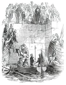 Putting the Mail on Board the "Viceroy", 1850. Creator: Unknown