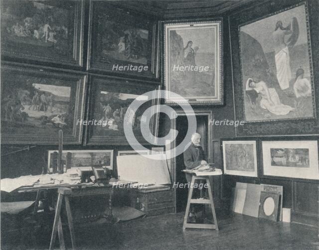 'Puvis De Chavannes in his Studio', c1897. Creator: Unknown.