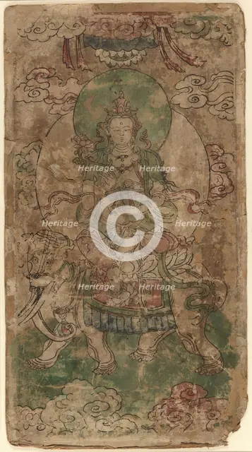 Puxian, the Bodhisattva of Benevolence, Yuan dynasty (1279-1368), 14th century. Creator: Unknown.