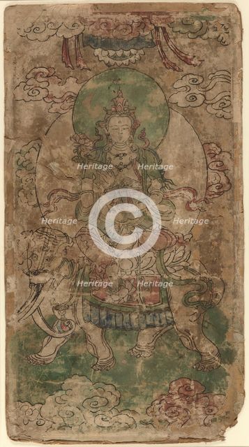 Puxian, the Bodhisattva of Benevolence, Yuan dynasty (1279-1368), 14th century. Creator: Unknown.
