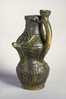 Puzzle jug, 13th-14th century