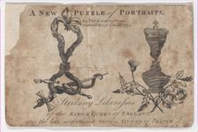 Puzzle Portraits of the Kings and Queens of England and France, 1794. Creator: Daniel Orme