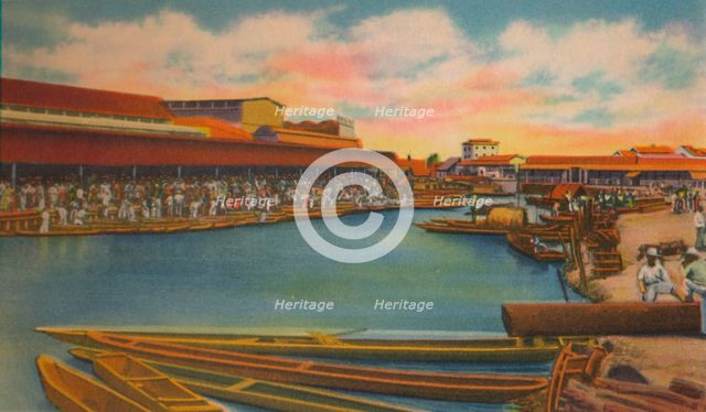 'Public Market, Barranquilla', c1940s. Artist: Unknown.