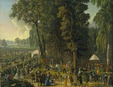 Public merry-making at Maryina Roshcha in Moscow, 1840s. Artist: Anonymous, 18th century