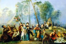 Public merry-making at Maryina Roshcha in Moscow 1852