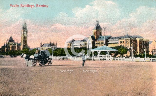 'Public Buildings, Bombay', India, early 20th century. Artist: Unknown