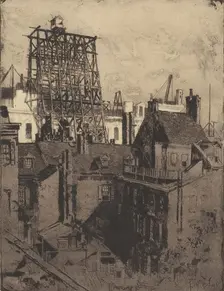 Public Buildings, Philadelphia, 1881. Creator: Joseph Pennell