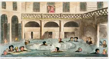 Public Bathing at Bath, or Stewing Alive 1825. Creator: Isaac Robert Cruikshank