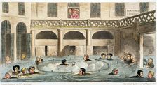 Public Bathing at Bath, or Stewing Alive 1825. Artist: Isaac Robert Cruikshank