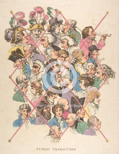 Public Characters, April 1, 1801., April 1, 1801. Creator: Thomas Rowlandson.