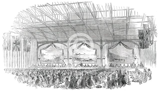 Public Dinner to Robert Stephenson, Esq., M.P., at Newcastle-Upon-Tyne, 1850. Creator: Unknown.