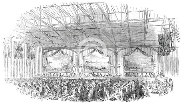 Public Dinner to Robert Stephenson, Esq., M.P., at Newcastle-Upon-Tyne, 1850. Creator: Unknown.