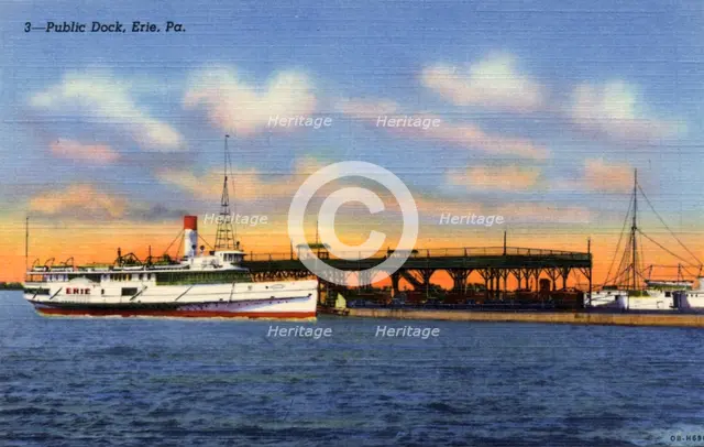 Public dock, Erie, Pennsylvania, USA, 1940. Artist: Unknown