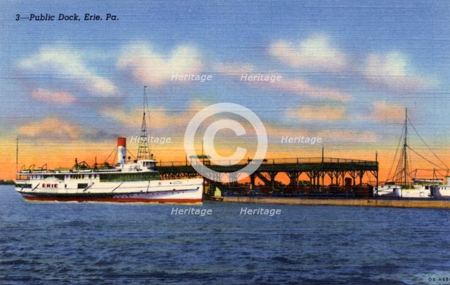 Public dock, Erie, Pennsylvania, USA, 1940. Artist: Unknown