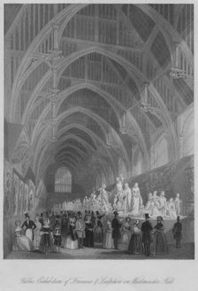 Public Exhibition of Frescoes & Sculpture in Westminster Hall c1841. Artist: William Radclyffe