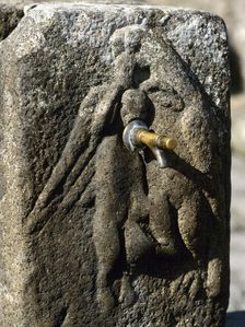 Public fountain in Via Vicolo di Modesto, Pompeii, Campania, Italy, 2002. Creator: LTL