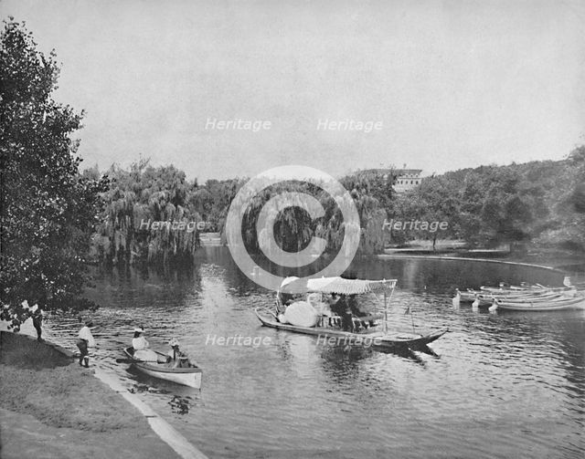 'Public Garden and Lake, Boston', c1897. Creator: Unknown.
