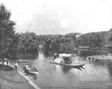 Public Garden and Lake, Boston, USA, c1900. Creator: Unknown