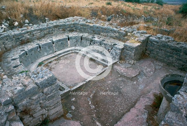 Public latrine and washbasin near the baths in Roman Dougga, 2nd century. Artist: Unknown