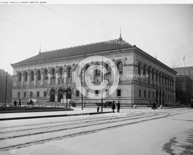 Public Library, Boston, Mass., between 1900 and 1906. Creator: Unknown.