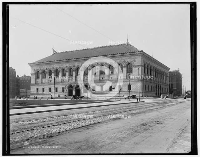 Public Library, Boston, c1899. Creator: Unknown.