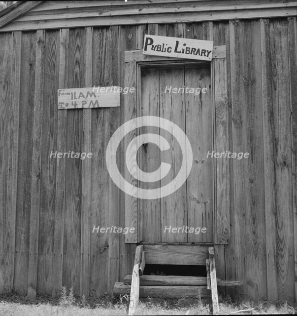 Public library in the piney woods of southwestern Mississippi, 1937. Creator: Dorothea Lange.