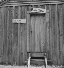 Public library in the piney woods of southwestern Mississippi, 1937. Creator: Dorothea Lange