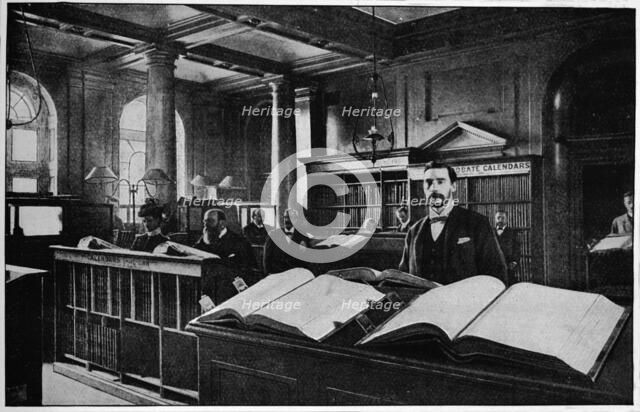 Public search room at the Probate Registry, Somerset House, London, c1901 (1901). Artist: Unknown.