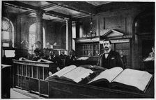 Public search room at the Probate Registry, Somerset House, London, c1901 (1901)