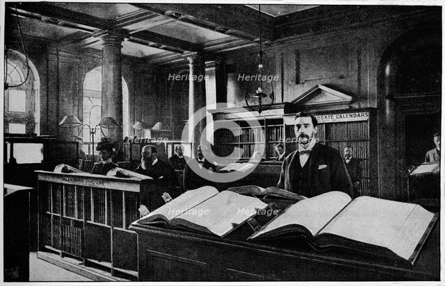 Public search room at the Probate Registry, Somerset House, London, c1901 (1901). Artist: Unknown.