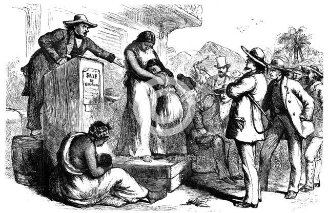 Public slave auction, 1965. Artist: Unknown