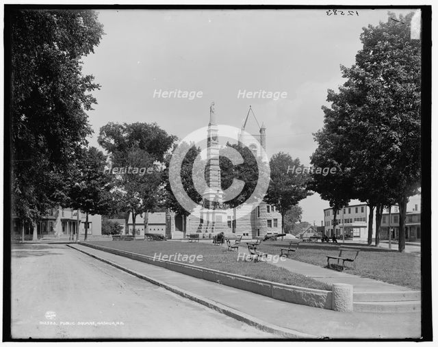 Public square, Nashua, N.H., between 1894 and 1901. Creator: Unknown.