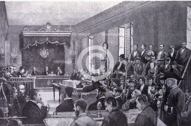 Public Trial in the Hearing Room of Jerez de la Frontera against the authors of various crimes or…