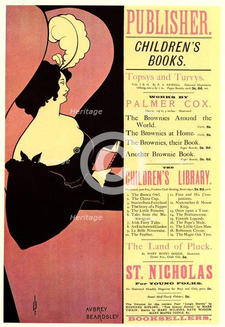 Publisher. Children's Books, 1894. Artist: Beardsley, Aubrey (1872–1898)