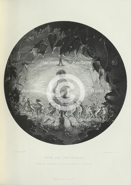 Puck and the Fairies, 1841.  Creator: William Home Lizars.