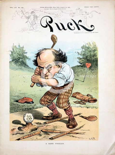 "Puck" magazine cover, August 19, 1903. Creator: Unknown.