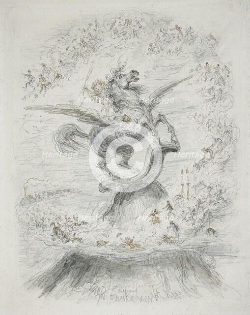 Puck on Pegasus, 1861. Creator: George Cruikshank.