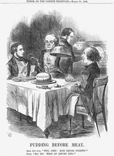 Pudding before Meat 1866. Creator: John Tenniel