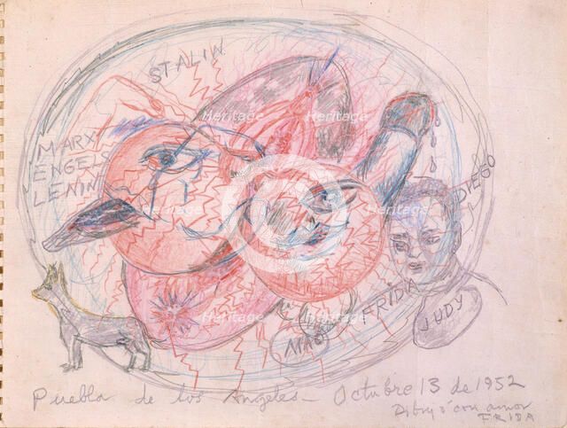 Puebla de los Ángeles, 1952. Creator: Kahlo, Frida (1907-1954).